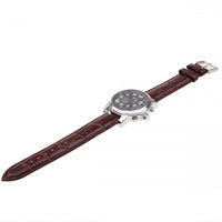 Curren Men's Chronograph with Leather Band (Black 4.5cm Dial) - Roman - CUR081