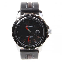 Curren Men's Watch with Leather Band (Dark Chocolate 4.4cm Dial) - CUR091