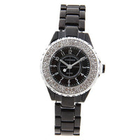 Curren Women's Black Stainless Steel Rhinestone (Black 3.2cm Dial) - CUR096