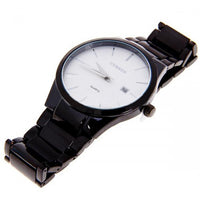 Curren Men's Black Stainless Steel Watch (White 4.3cm Dial) - CUR010