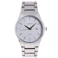 Curren Men's Watch with Stainless Steel Band (White 4.3cm Dial) - CUR011