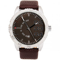 Curren Men's Watch with Leather Band (Brown 5.2cm Dial) - CUR036