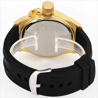 Curren Men's Watch and Silicone Band (Black 5.7cm Dial) - CUR043