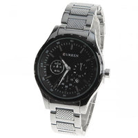 Curren Men's Stainless Steel Chronograph (Black 4.8cm Dial) - CUR008