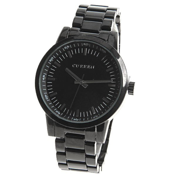 Curren Men's Watch with Black Steel Band (Black 4.7cm Dial) - CUR003