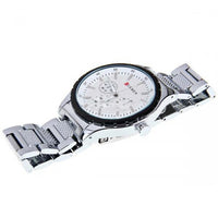 Curren Men's Chronograph  with Stainless Steel Band (White 4.7cm Dial) - CUR006