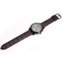 Curren Quartz Black Watch with Leather Band (Round 4.7cm Dial) - Unisex - CUR115