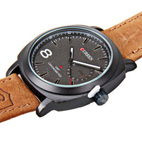 Curren Unisex Watch with Leather Band (Black 4.5cm Dial ) - CUR110