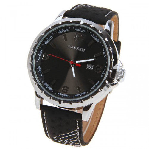 Curren Men's Watch with Leather Band (Shadow 5.3cm Dial) - CUR024