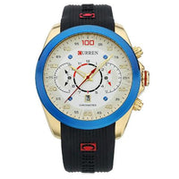 Curren Silicone Band Chronograph Watch ( Dial 4.7cm) - CUR 128