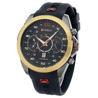Curren Silicone Band Chronograph Watch ( Dial 4.7cm) - CUR 128