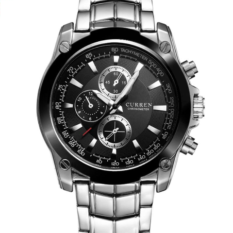 Curren Full Steel Business Quartz Watch (Dial 4.0cm) - CUR 155