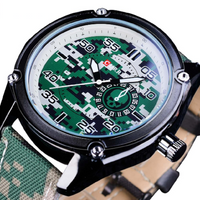 Curren Military Luminous Pointer (Green 4.5cm Dial) - CUR124