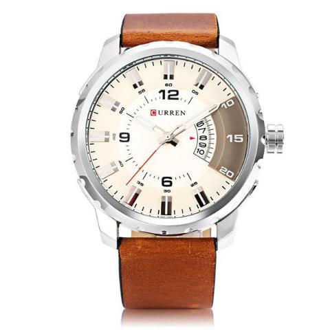 Curren Genuine Leather Quartz Watch (Dial 5.0cm) - CUR 137
