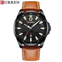 Curren Men's Leather Band Business Watch (Dial 4.7cm) - CUR182