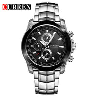 Curren Men's Stainless Steel Waterproof Chronograph (Dial 4.0cm) - CUR116